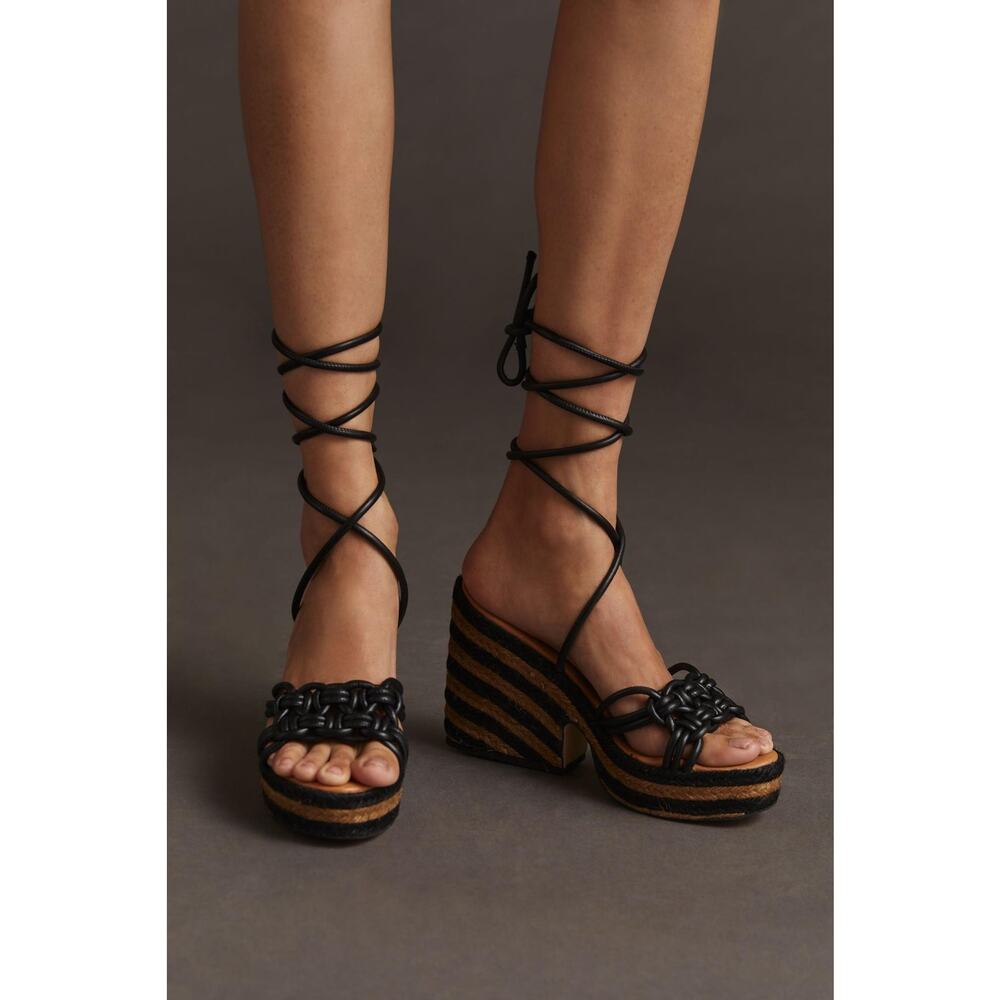 New Anthropologie Raffia Platform Heel - Size 9.5 - Picture 4 of 7